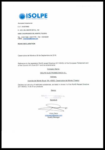 Descargar Rohs certificado